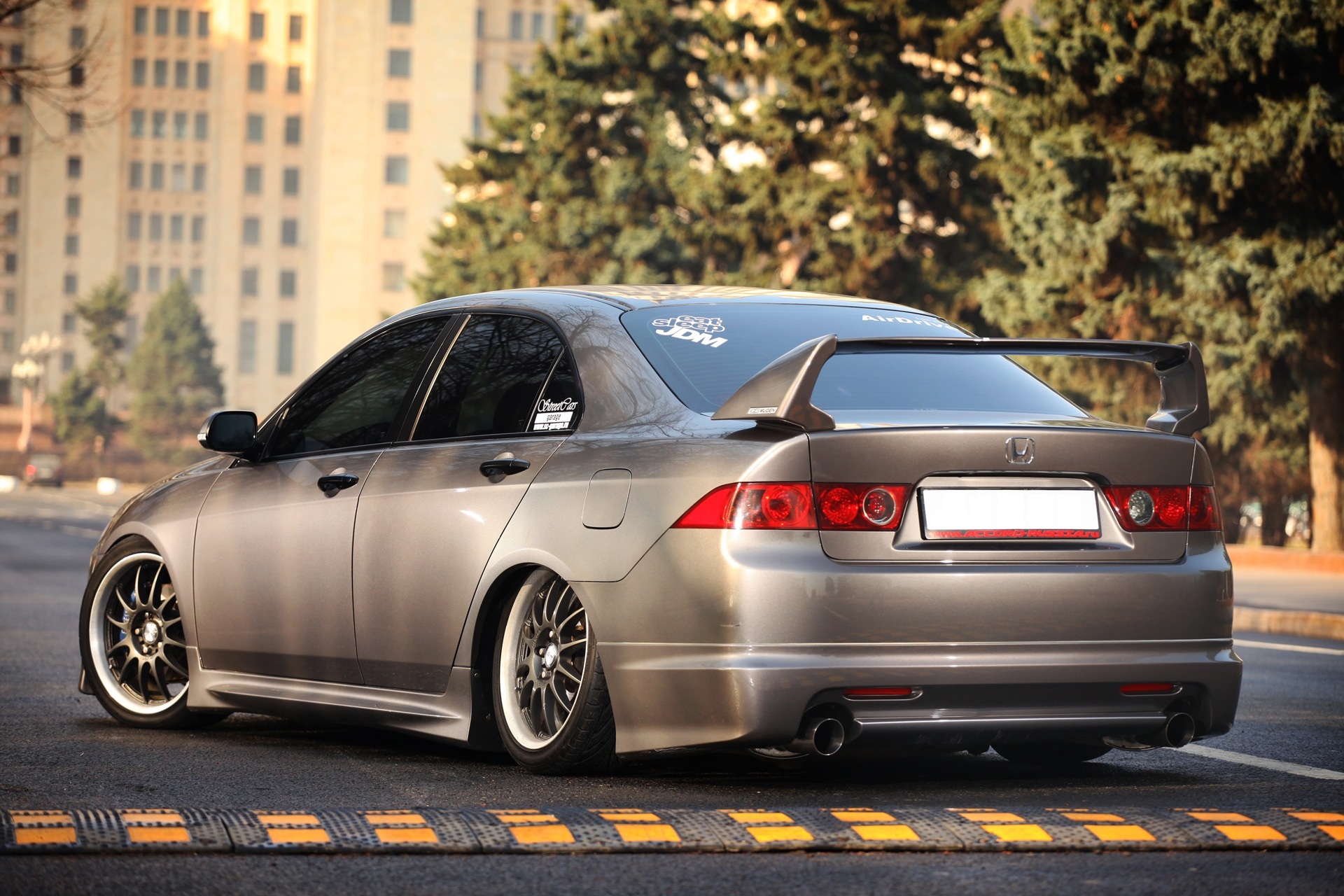 Пороги Mugen Style var №2(рестайлинг) для Honda Accord 7 (VII) / ACURA TSX (2002-2008)  + УСТАНОВОЧНЫЙ КОМПЛЕКТ