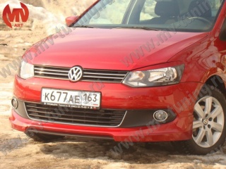 Юбка переднего бампера Volkswagen Polo Sedan (2010-2015)
