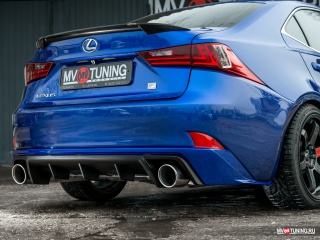 Диффузор заднего бампера №1 (с килями) Lexus IS III (2013 - 2017)