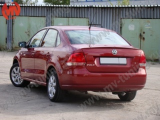 Лип спойлер "RedLine" VW Polo Sedan (2010 - 2020) + УСТАНОВОЧНЫЙ КОМПЛЕКТ