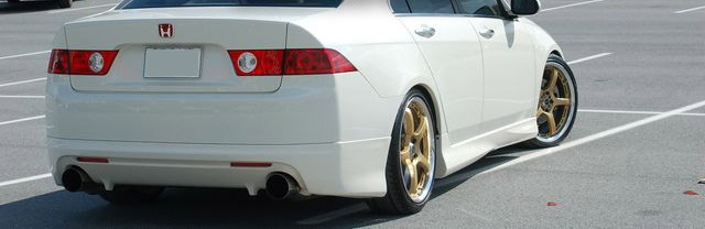 Юбка заднего бампера Mugen Style var №1(дорестайл) для Honda Accord 7 (VII) / ACURA TSX (2002-2006)