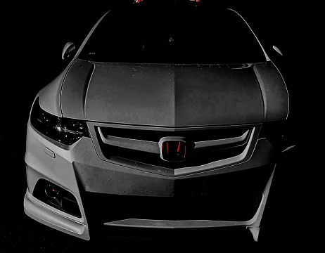 Бампер передний "Modulo Style" Honda Accord 8 (VIII) / Acura TSX (CU/CW) (2008-2013) + УСТАНОВОЧНЫЙ КОМПЛЕКТ