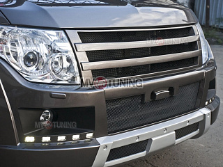Решетка Радиатора var №3 Mitsubishi Pajero IV 4 Broomer Design (2006-2015) БЕЗ СЕТКИ