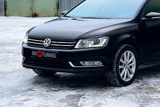 Реснички на фары VW Passat B7 (2010-2015) + УСТАНОВОЧНЫЙ КОМПЛЕКТ