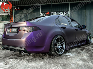 Пороги "Mugen Style" Honda Accord 8 (VIII) / Acura TSX (CU/CW) (2008-2013) + УСТАНОВОЧНЫЙ КОМПЛЕКТ