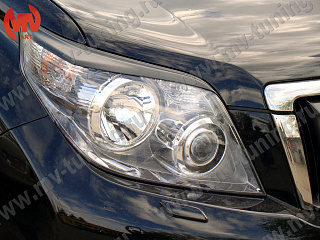 Реснички на фары в стиле JAOS Land Cruser LC Prado 150 (2009-2014) + УСТАНОВОЧНЫЙ КОМПЛЕКТ
