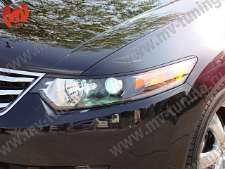 Реснички на фары узкие var №1 Honda Accord 8(VIII) / Acura TSX (CU/CW) (2008-2013) + УСТАНОВОЧНЫЙ КОМПЛЕКТ