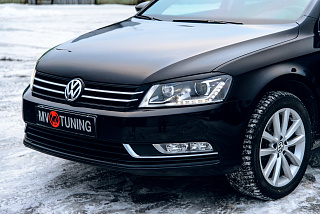 Реснички на фары VW Passat B7 (2010-2015) + УСТАНОВОЧНЫЙ КОМПЛЕКТ