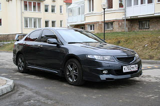 Юбка переднего бампера Mugen Style (рестайл) для Honda Accord 7 (VII) / ACURA TSX (2006-2008)