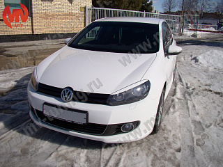 Реснички на фары VW Golf VI (2008-2012) + УСТАНОВОЧНЫЙ КОМПЛЕКТ