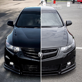 Updated, Обновленная версия! Решетка радиатора "Modulo Style" var №5 Honda Accord 8 (VIII) / Acura TSX(CU/CW) (2008-2010) Updated + УСТАНОВОЧНЫЙ КОМПЛЕКТ
