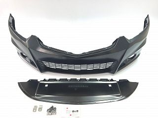 Бампер передний "Modulo Style" Honda Accord 8 (VIII) / Acura TSX (CU/CW) (2008-2013) + УСТАНОВОЧНЫЙ КОМПЛЕКТ