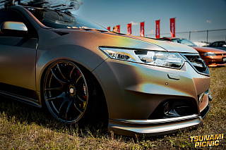 Бампер передний "Modulo Style" Honda Accord 8 (VIII) / Acura TSX (CU/CW) (2008-2013) + УСТАНОВОЧНЫЙ КОМПЛЕКТ
