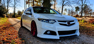 Бампер передний "Modulo Style" Honda Accord 8 (VIII) / Acura TSX (CU/CW) (2008-2013) + УСТАНОВОЧНЫЙ КОМПЛЕКТ