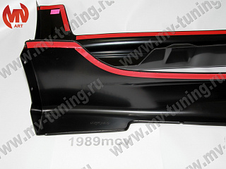 Пороги "Mugen Style" Honda Accord 8 (VIII) / Acura TSX (CU/CW) (2008-2013) + УСТАНОВОЧНЫЙ КОМПЛЕКТ