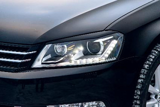 Реснички на фары VW Passat B7 (2010-2015) + УСТАНОВОЧНЫЙ КОМПЛЕКТ