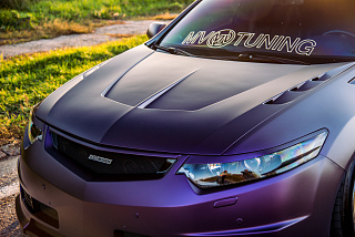 Крашеный комплект. Реснички на фары Honda Accord 8 (VIII) (2008-2013) Цвет Белый NH-624P + УСТАНОВОЧНЫЙ КОМПЛЕКТ