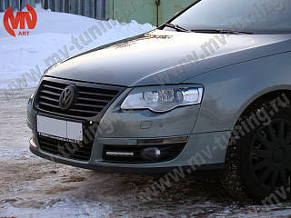 Реснички на фары VW Passat B6 (2005-2010) + УСТАНОВОЧНЫЙ КОМПЛЕКТ