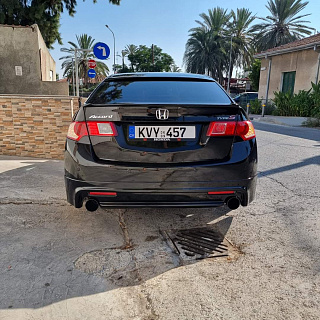 Юбка заднего бампера "Mugen Style" Honda Accord 8 (VIII) / Acura TSX (CU) (2008-2013) + установочный комплект