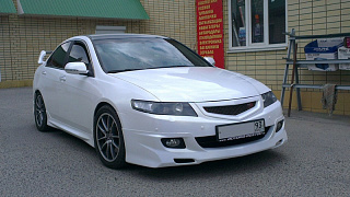 Юбка переднего бампера Mugen Style (рестайл) для Honda Accord 7 (VII) / ACURA TSX (2006-2008)