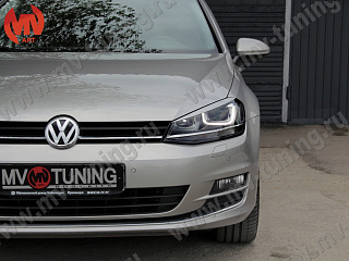 Реснички на фары VW Golf VII (2013 - 2019) + УСТАНОВОЧНЫЙ КОМПЛЕКТ