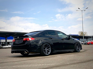 Диффузор с килями заднего бампера Honda Accord 8 (VIII) / Acura TSX (CU) (2008-2013) + УСТАНОВОЧНЫЙ КОМПЛЕКТ