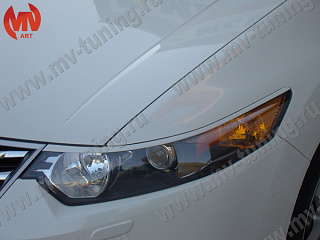 Реснички на фары узкие var №1 Honda Accord 8(VIII) / Acura TSX (CU/CW) (2008-2013) + УСТАНОВОЧНЫЙ КОМПЛЕКТ