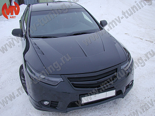 Крашеный комплект. Реснички на фары Honda Accord 8 (VIII) (2008-2013) Цвет Белый NH-624P + УСТАНОВОЧНЫЙ КОМПЛЕКТ