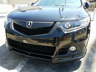 Бампер передний "Modulo Style" Honda Accord 8 (VIII) / Acura TSX (CU/CW) (2008-2013) + УСТАНОВОЧНЫЙ КОМПЛЕКТ