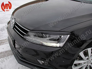 Реснички на фары VW Jetta VI (2010 - 2018) + УСТАНОВОЧНЫЙ КОМПЛЕКТ