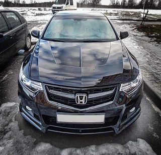Бампер передний "Modulo Style" Honda Accord 8 (VIII) / Acura TSX (CU/CW) (2008-2013) + УСТАНОВОЧНЫЙ КОМПЛЕКТ