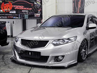 Решетка радиатора "Sport" (СЕТКА В КОМПЛЕКТЕ) var №4 Honda Accord 8 (VIII) / Acura TSX(CU/CW)  (2008-2010) + УСТАНОВОЧНЫЙ КОМПЛЕКТ