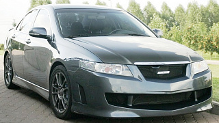 Пороги Mugen Style var №1(дорестайл) для Honda Accord 7 (VII) / ACURA TSX (2002-2008)  + УСТАНОВОЧНЫЙ КОМПЛЕКТ