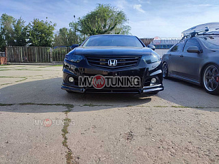 Комплект Бампер + Юбка "Modulo Style" для Honda Accord 8 (VIII) / Acura TSX (CU/CW) (2008-2013) + УСТАНОВОЧНЫЙ КОМПЛЕКТ