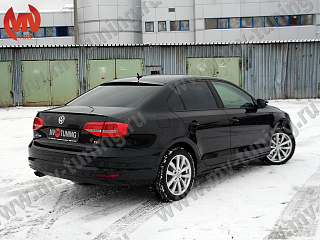 BLACKOUT EDITION Козырек на заднее стекло (черный глянец) VW Jetta 6 VI (2010 - 2018) + УСТАНОВОЧНЫЙ КОМПЛЕКТ