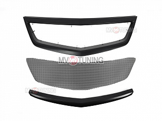 Решетка радиатора "SPORT" (СЕТКА В КОМПЛЕКТЕ) var №2 Honda Accord 8 (VIII) / Acura TSX (CU/CW) (2011-2013) + УСТАНОВОЧНЫЙ КОМПЛЕКТ
