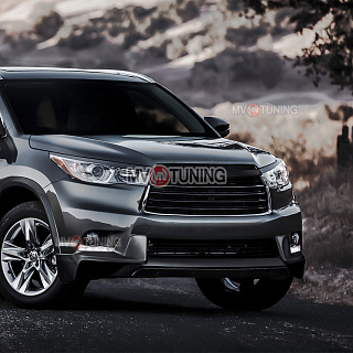 Реснички на фары Toyota Highlander (2013-2016) + УСТАНОВОЧНЫЙ КОМПЛЕКТ