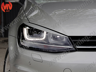 Реснички на фары VW Golf VII (2013 - 2019) + УСТАНОВОЧНЫЙ КОМПЛЕКТ