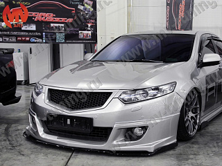 Решетка радиатора "Sport" (БЕЗ МЕТ СЕТКИ) var №4 Honda Accord 8 (VIII) / Acura TSX(CU/CW)  (2008-2010) + УСТАНОВОЧНЫЙ КОМПЛЕКТ