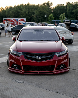 Бампер передний "Modulo Style" Honda Accord 8 (VIII) / Acura TSX (CU/CW) (2008-2013) + УСТАНОВОЧНЫЙ КОМПЛЕКТ