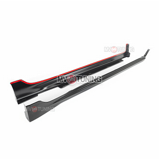 Пороги "Mugen Style" Honda Accord 8 (VIII) / Acura TSX (CU/CW) (2008-2013) + УСТАНОВОЧНЫЙ КОМПЛЕКТ