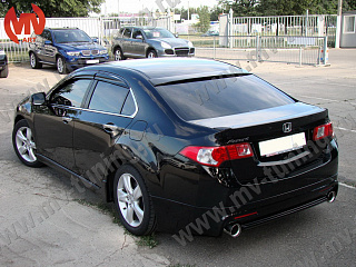 Козырек на стекло широкий var №2 Honda Accord 8(VIII) / Acura TSX (CU) (2008-2013) + УСТАНОВОЧНЫЙ КОМПЛЕКТ