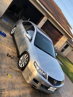Юбка переднего бампера Mugen Style (рестайл) для Honda Accord 7 (VII) / ACURA TSX (2006-2008)