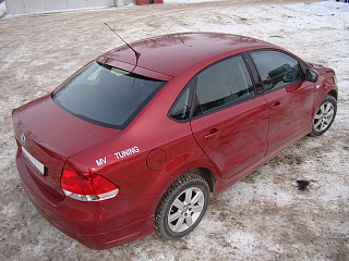 Козырек на заднее стекло VW Polo Sedan (2010 - 2020) + УСТАНОВОЧНЫЙ КОМПЛЕКТ