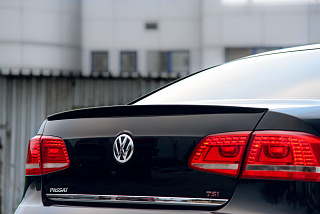 Лип спойлер VW Passat B7 (2010-2015) + УСТАНОВОЧНЫЙ КОМПЛЕКТ