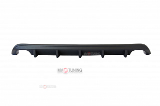 Диффузор с килями заднего бампера Honda Accord 8 (VIII) / Acura TSX (CU) (2008-2013) Текстурный пластик + УСТАНОВОЧНЫЙ КОМПЛЕКТ