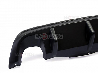 Диффузор с килями заднего бампера Honda Accord 8 (VIII) / Acura TSX (CU) (2008-2013) + УСТАНОВОЧНЫЙ КОМПЛЕКТ