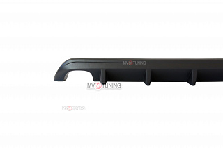 Диффузор с килями заднего бампера Honda Accord 8 (VIII) / Acura TSX (CU) (2008-2013) Текстурный пластик + УСТАНОВОЧНЫЙ КОМПЛЕКТ