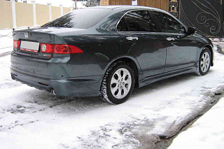 Юбка заднего бампера Mugen Style var №2 (рестайл) для Honda Accord 7 (VII) / ACURA TSX (2006-2008)
