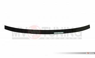 BLACKOUT EDITION. Лип спойлер крашенный Черный глянец для VW Polo Liftback 2020 - 2023 + УСТАНОВОЧНЫЙ КОМПЛЕКТ